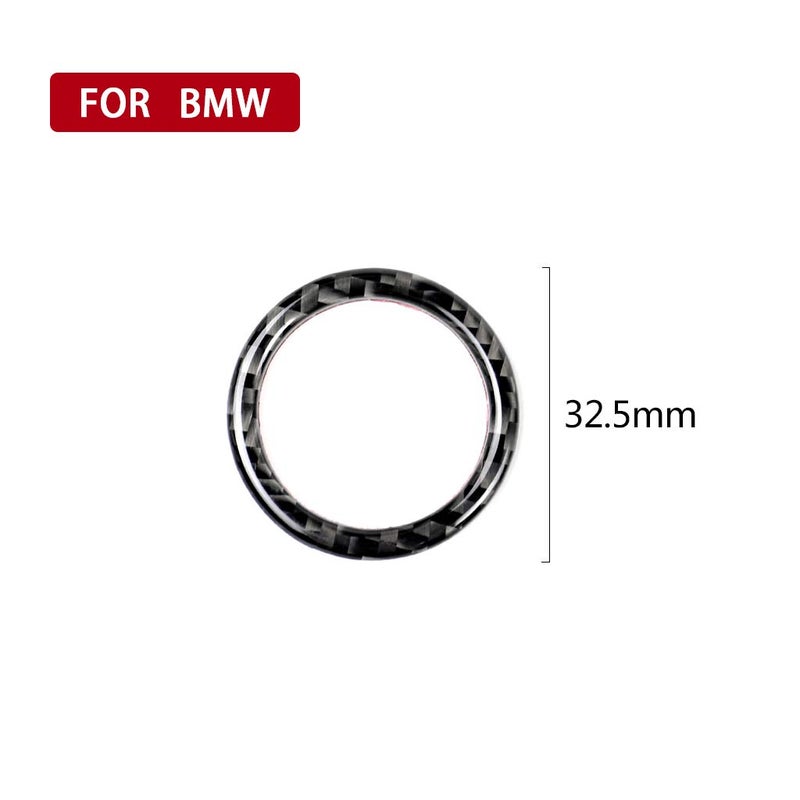 Fsforcar Carbon Fiber Car Engine Start Stop Ignition Key Ring Sticker Compatible with BMW E90 E92 E93 3 Series Engine Start Button Cover (Solid Color) - Image 5